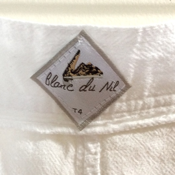 France Blanc du Nil 100% cotton capris cargo pants - Picture 6 of 8
